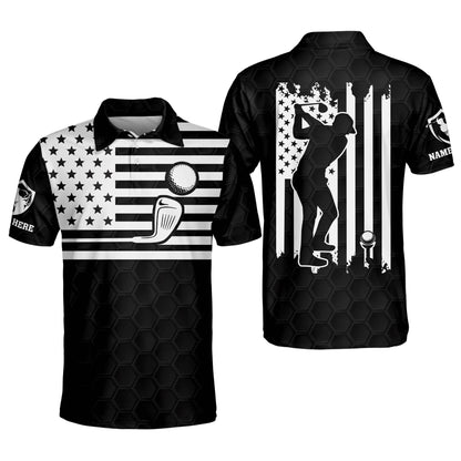 American Flag Golfer Polo Shirt GM0128