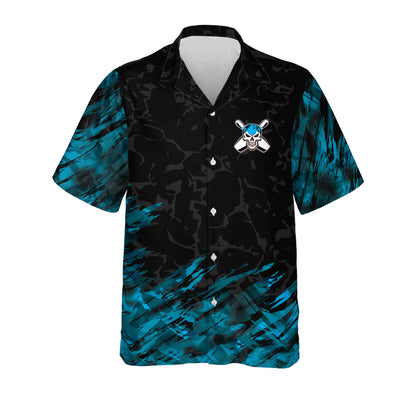 Button-Down Skull Flame Hawaiian Shirt HB0069