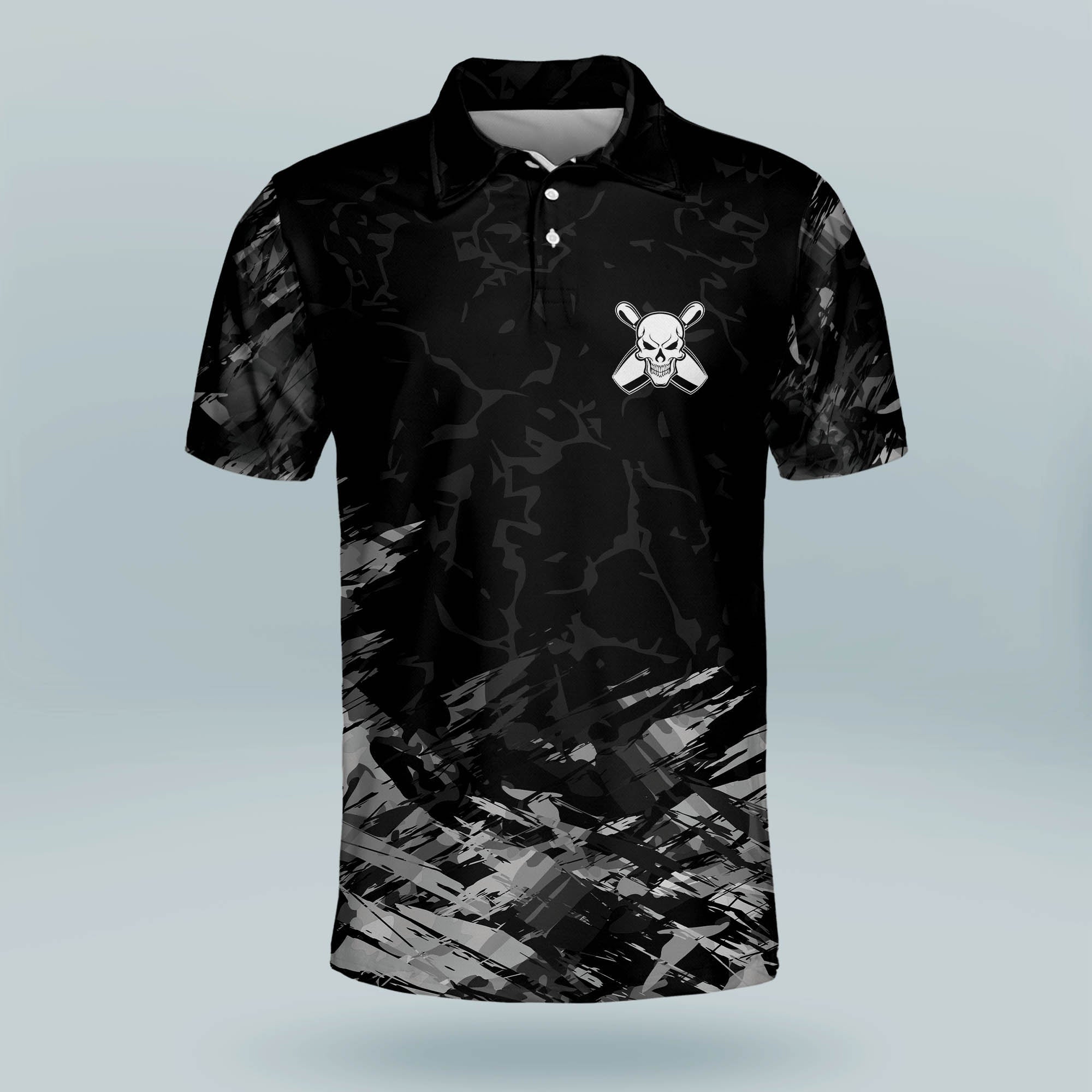 Custom Bowling Polo Shirts For Men And Women - Skull Bowling Shirt