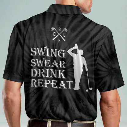 Swing Swear Drink Repeat Golf Polo Shirts GM0240