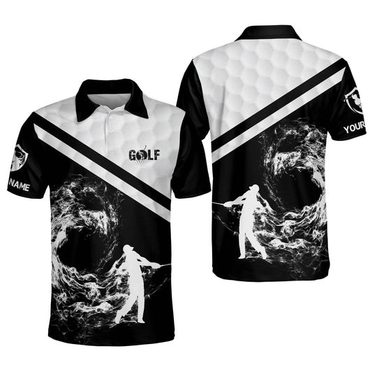 Golfer with Smoke Crazy Golf Polo Shirt GM0243