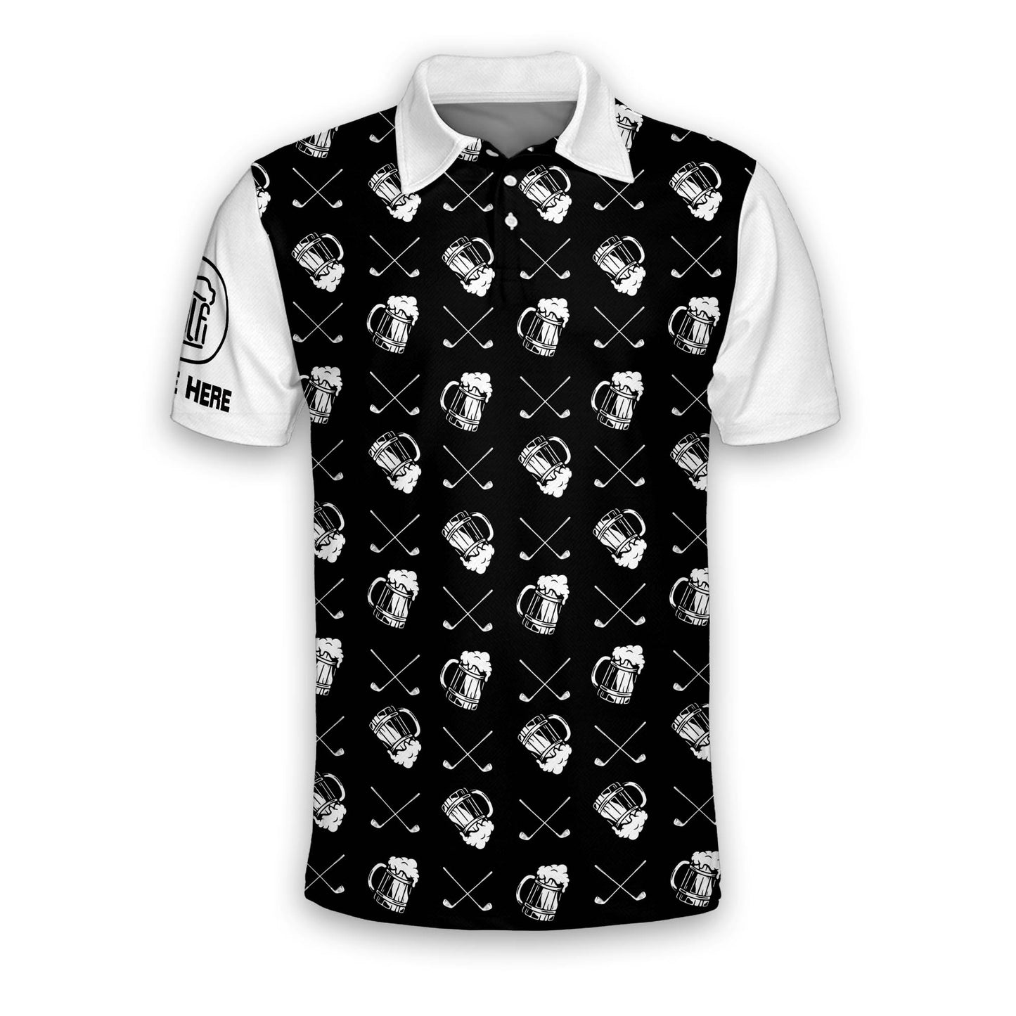 Golf Beer Pattern Golf Polo Shirt GM0174