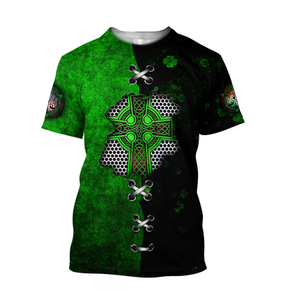 Lasfour Irish Celtic Knot Cross In My Heart St. Patrick's Day Design Shirts PO0268