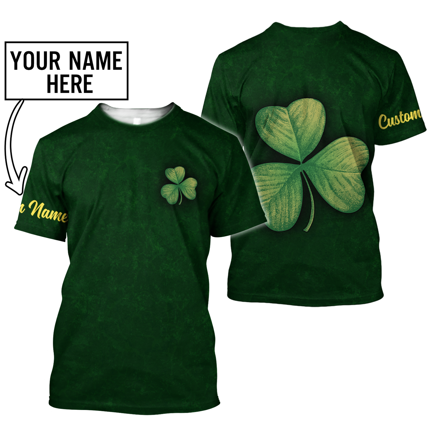 3D All Over Print Shamrock Patrick's Day Shirt, Customized 3D Shirt For Men Women, Shamrock Shirt PO0304