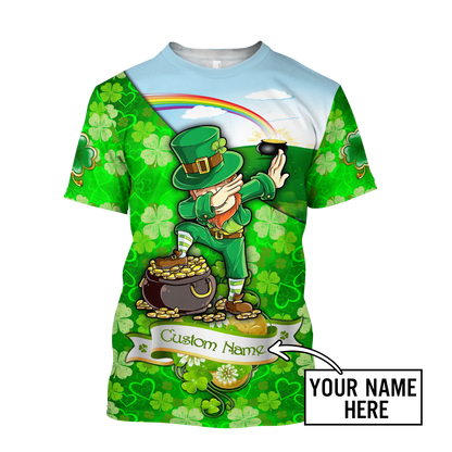 Personalized Happy St. Patrick's Day Shirt, Irish Man Funny With Shamrock Lucky Shirt PO0255