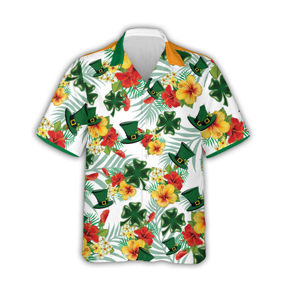 Flamingo And Beer Patrick’s Day Hawaiian Shirt For Men & Women, gift for Patrick's day HO4418