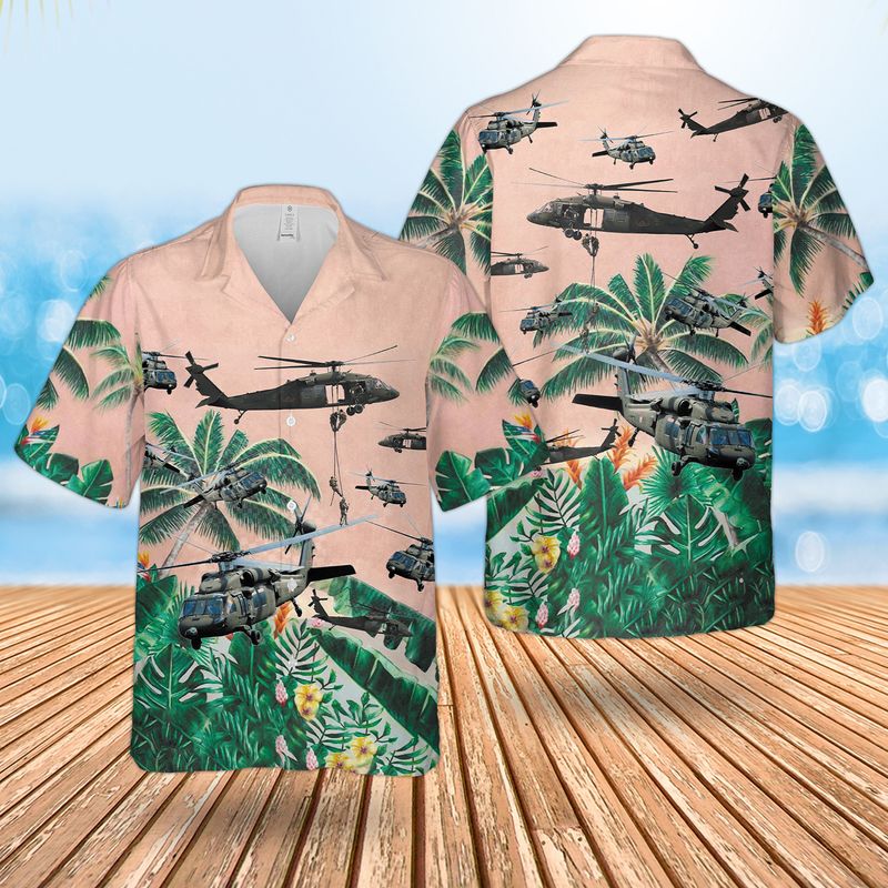 US Army Sikorsky UH-60 Black Hawk Hawaiian Shirt HO0186