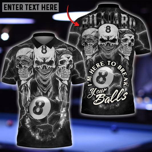 Lasfour Billiards Ball Skull Personalized 3D Shirt BIA0828