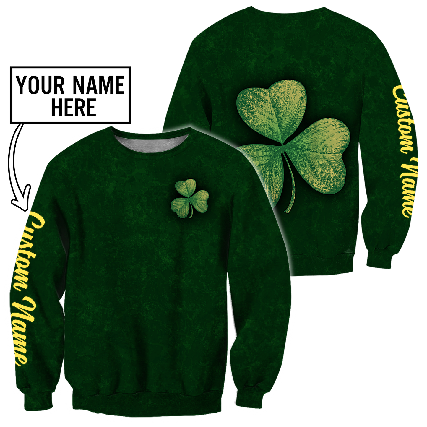 3D All Over Print Shamrock Patrick's Day Shirt, Customized 3D Shirt For Men Women, Shamrock Shirt PO0304