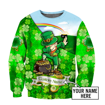 Personalized Happy St. Patrick's Day Shirt, Irish Man Funny With Shamrock Lucky Shirt PO0255