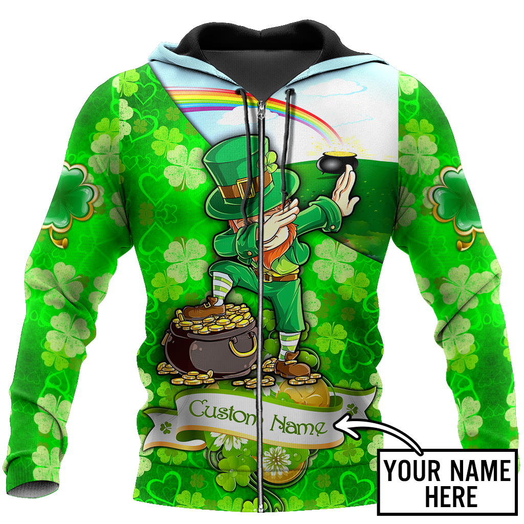 Personalized Happy St. Patrick's Day Shirt, Irish Man Funny With Shamrock Lucky Shirt PO0255