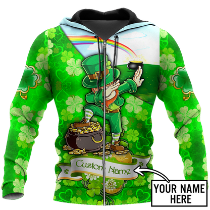 Personalized Happy St. Patrick's Day Shirt, Irish Man Funny With Shamrock Lucky Shirt PO0255