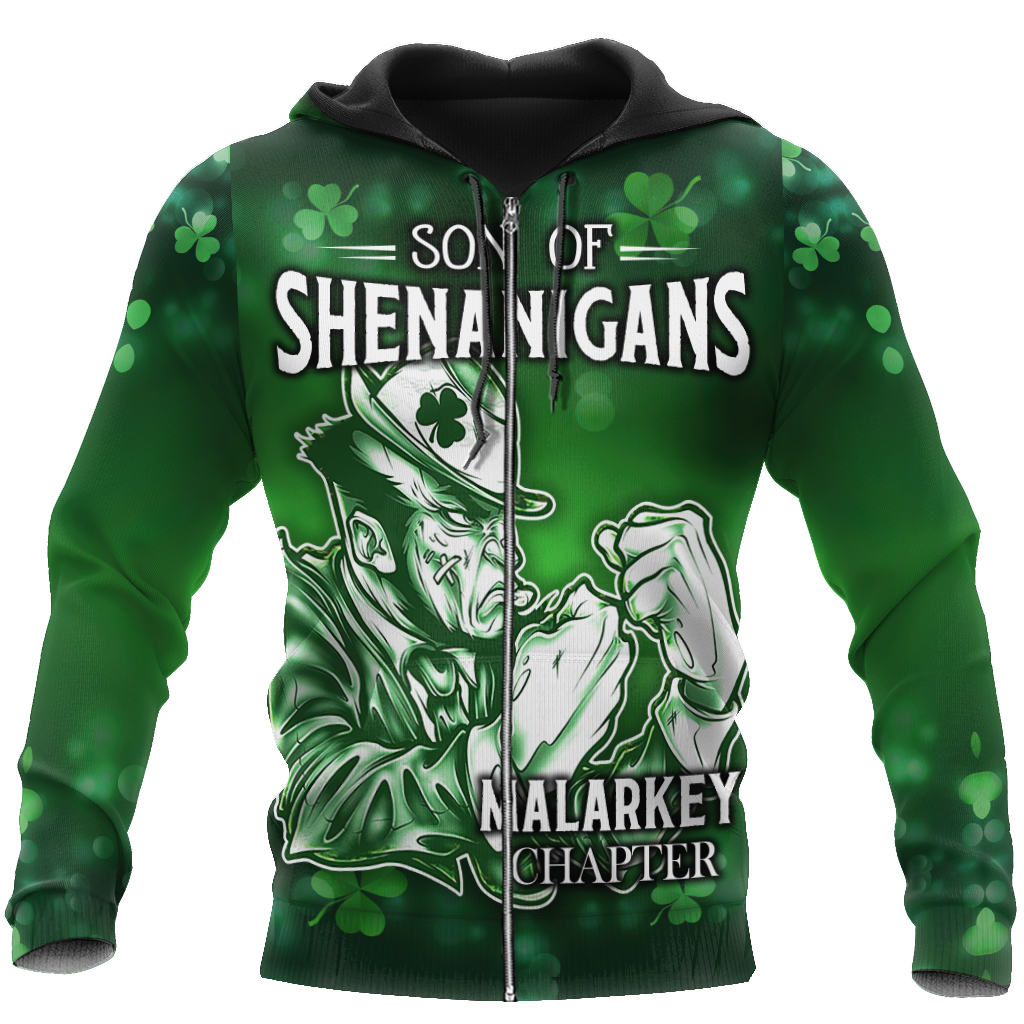 Son Of Shenanigans 3D All Over Printed Shirt, Malarkey Chapter Shamrock St. Patrick Day Shirt PO0270