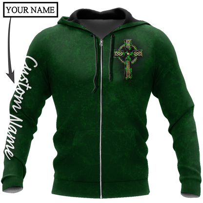 Personalized Saint Patrick's Day Shirt For Man Women, St. Patrick's Day Shirt, Cross Irish Patrick's Day Gift PO0312