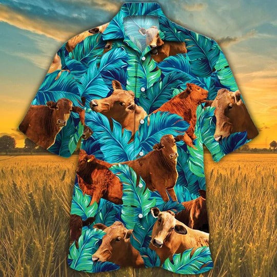 Beefmaster Cattle Lovers Hawaiian Shirt, Unisex Print Aloha Short Sleeve Casual Shirt HO5059