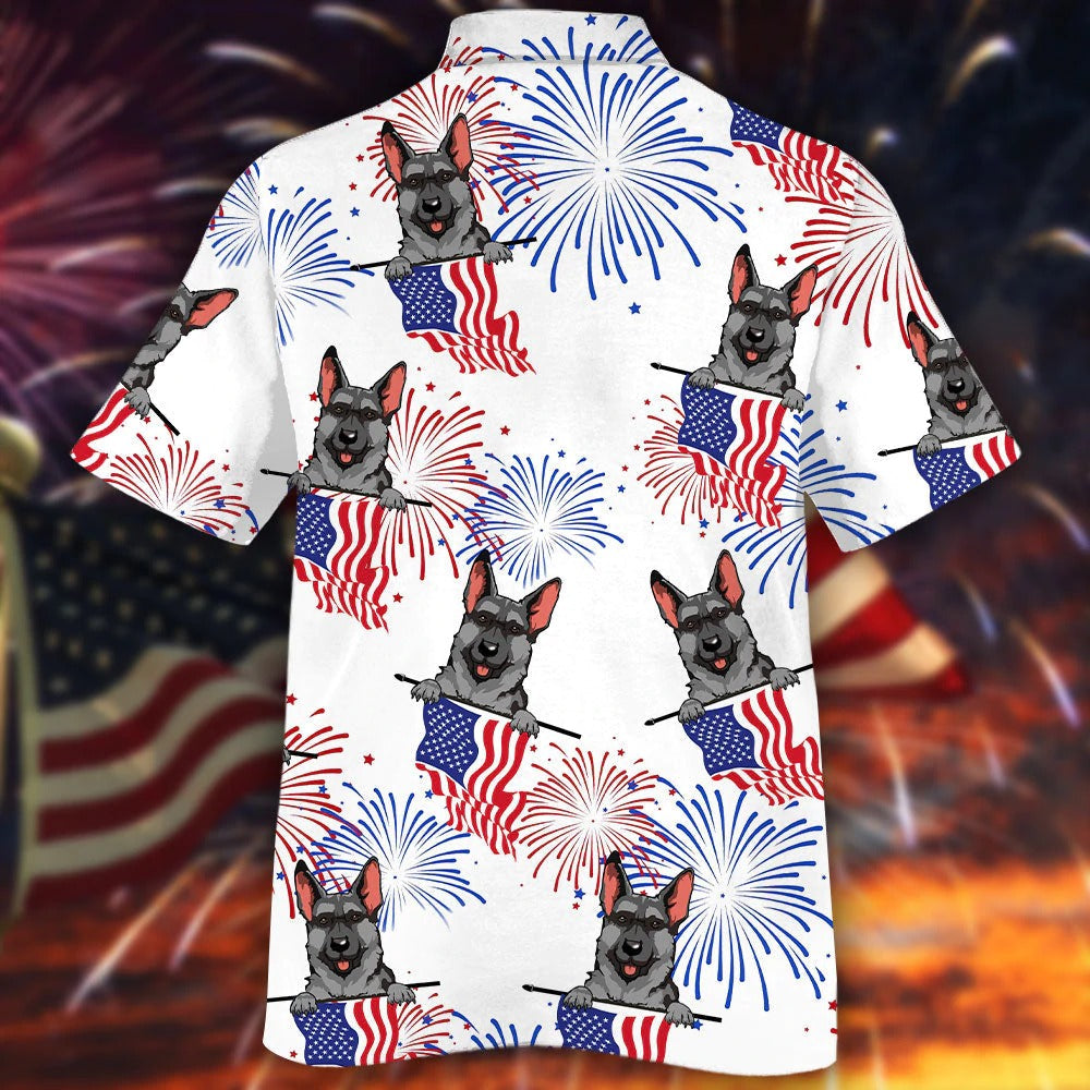 German Shepherds Hawaiian Shirt, Independence Day Is Coming, 4Th Of July Hawaiian Dog Shirt HO4799