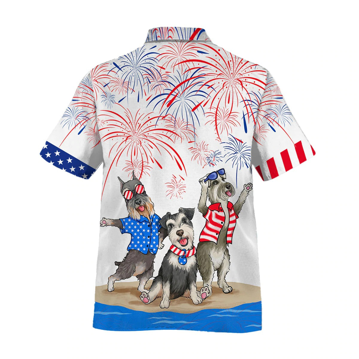 Independence Is Coming Hawaiian Shirt, Miniature Schnauzer Hawaii Aloha Beach Shirts, 4Th July Shirt For Dog Lover HO4774