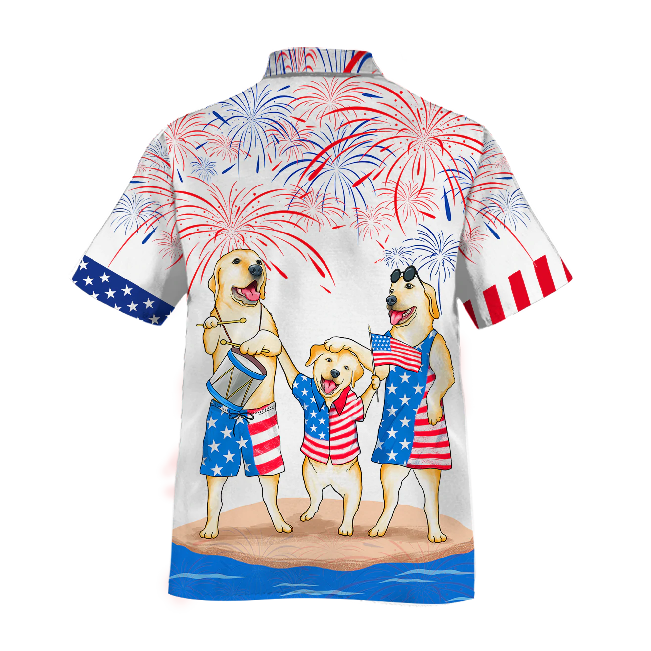 Labrador Family Hawaiian Shirt - Independence Is Coming, USA Patriotic Hawaiian Shirt HO0730