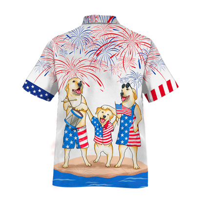 Labrador Family Hawaiian Shirt - Independence Is Coming, USA Patriotic Hawaiian Shirt HO0730