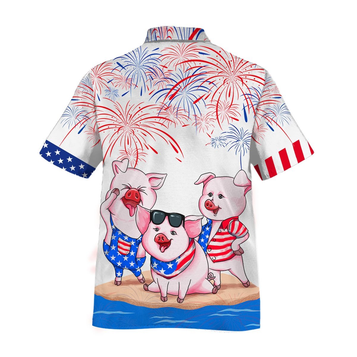 Pig Aloha Full Print Hawaiian Shirt, Independence Day Hawaii Beach Shirts For Pig Lover, Pet Lover Hawaii Shirt HO4792