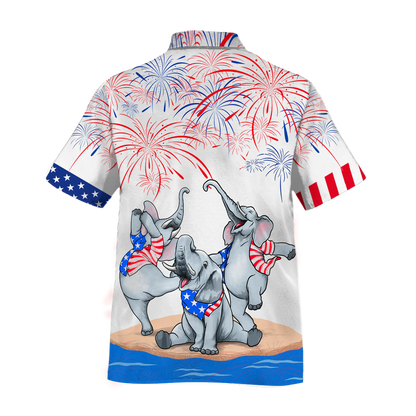 Elephant Hawaiian Shirt Independence Day, Is Comming, Cute Elephant Hawaii Beach Shirts For Summer, Elephant Lovers HO5004