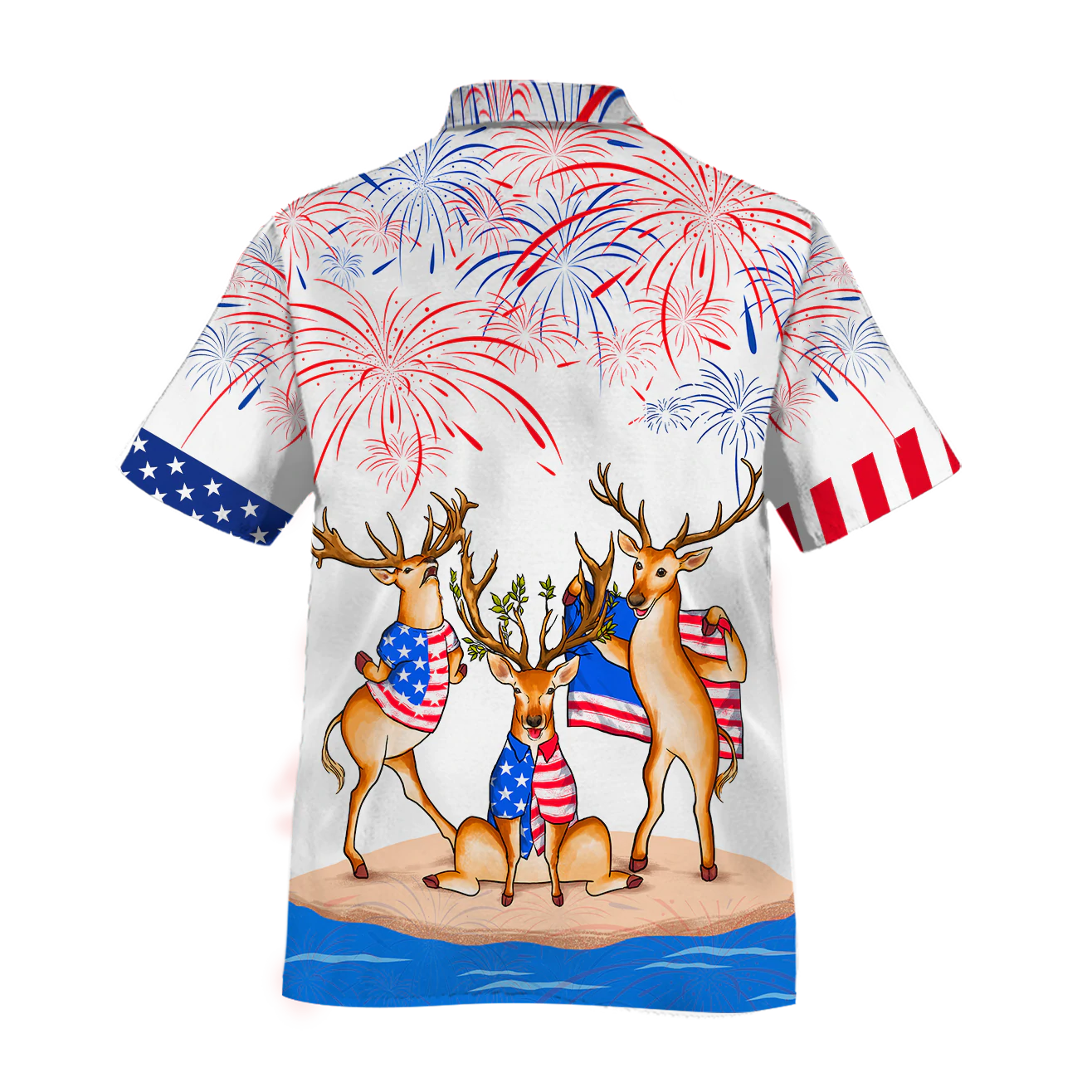 Deer Independence Day Is Coming Hawaiian Shirts For Adults, Deer Hawaii Aloha Beach Shirt For Happy 4Th Of July HO4988