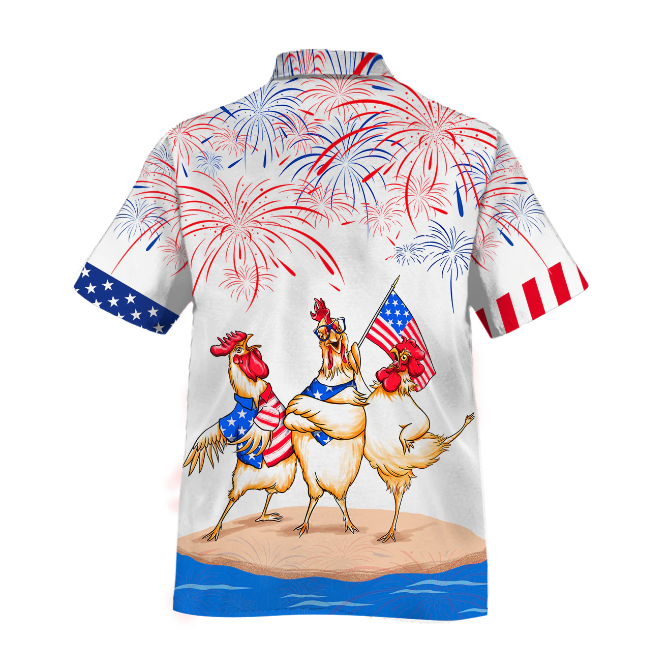 Chicken Hawaiian Shirts Independence Day Is Coming, 4Th Of July Funny Chicken Hawaii Aloha Beach Shirt, Chicken Lovers HO4989