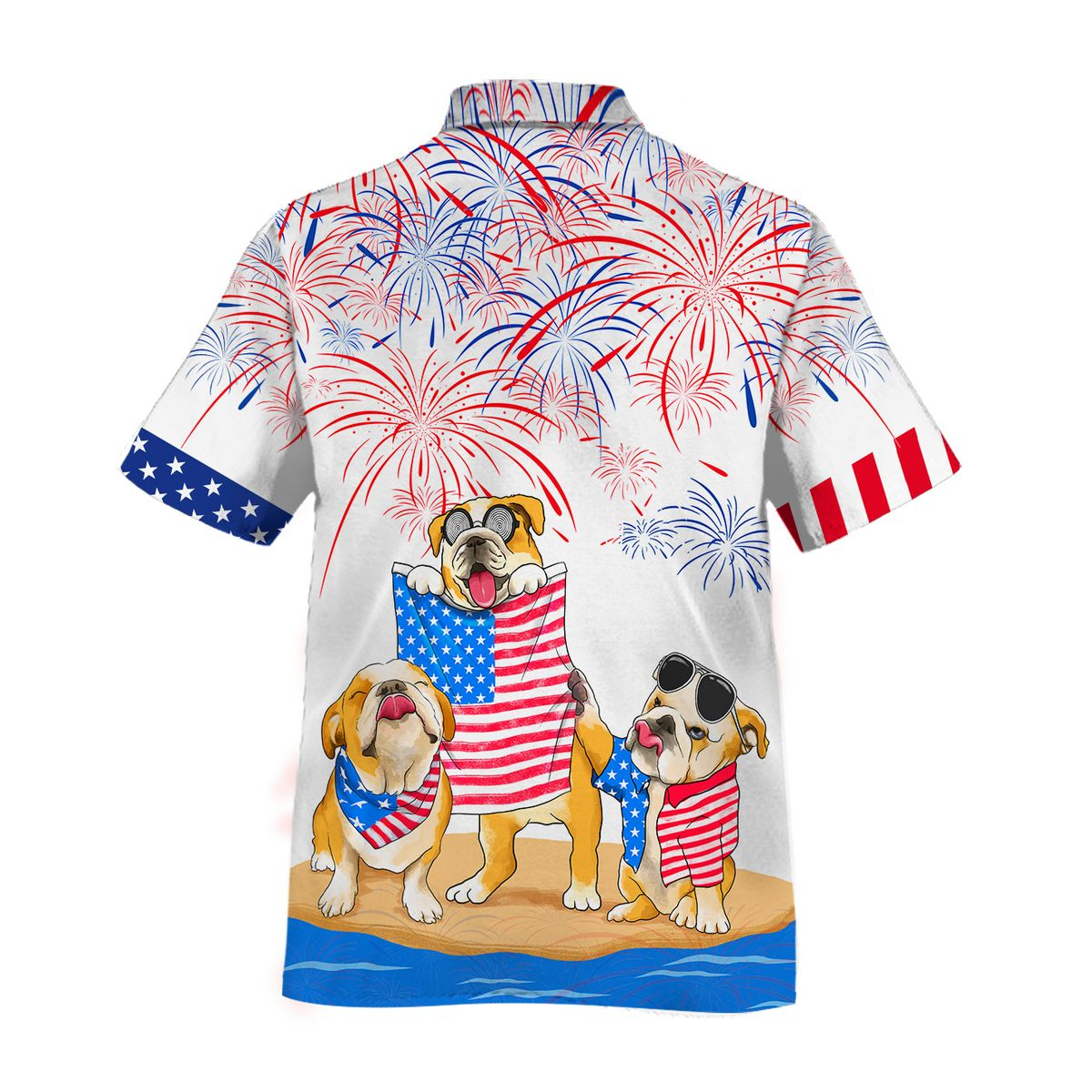 Bulldog Hawaii Aloha Beach Shirts For Summer, Dog Hawaii Shirt For Independence Day Freedom Of Usa, Gift To Dog Lovers HO5001