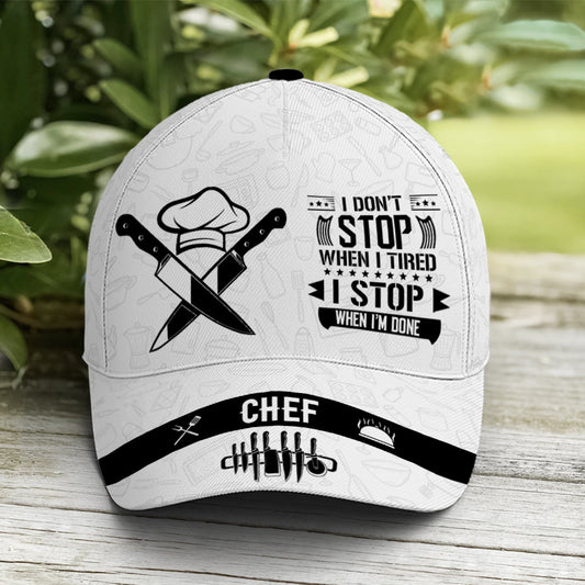 White BaseBall Cap For Chef Drawing Vector Style Lasfour CO0973