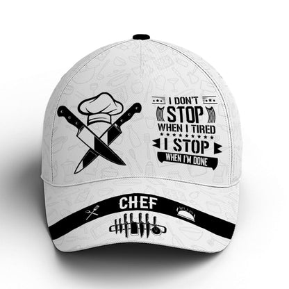 White BaseBall Cap For Chef Drawing Vector Style Lasfour CO0973