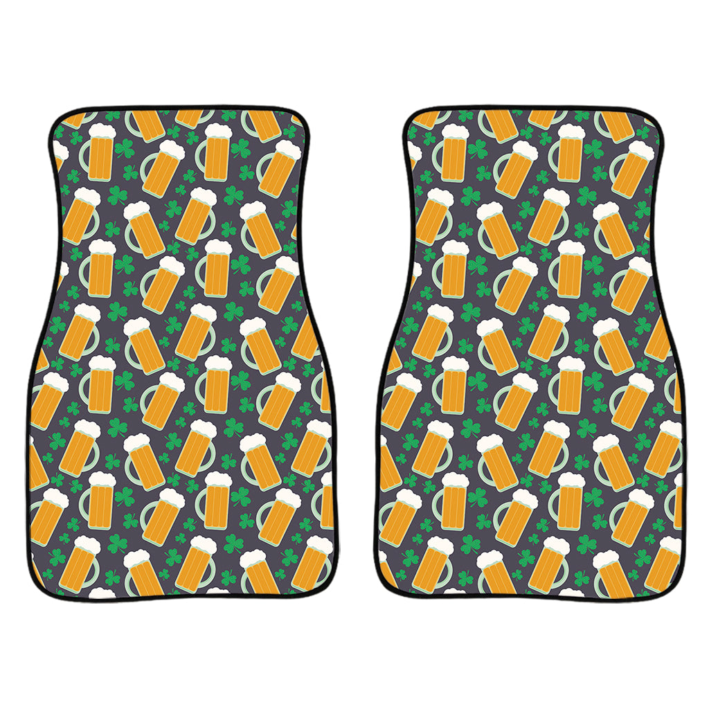 Clover And Beer St. Patrick'S Day Print Front And Back Car Floor Mats, Front Car Mat PO0370