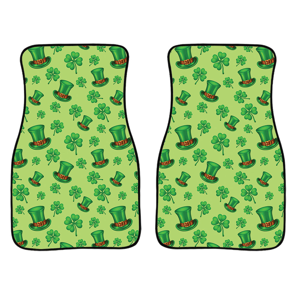 Clover And Hat St. Patrick'S Day Print Front And Back Car Floor Mats, Front Car Mat PO0369