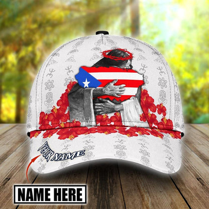 Customize Name Puerto Rico Classic Cap, Hibiscus Puerto Rican Cap Hat, Puerto Rico Gifts CO0575