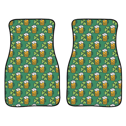 Cute Saint Patrick'S Day Pattern Print Front And Back Car Floor Mats, Front Car Mat PO0367