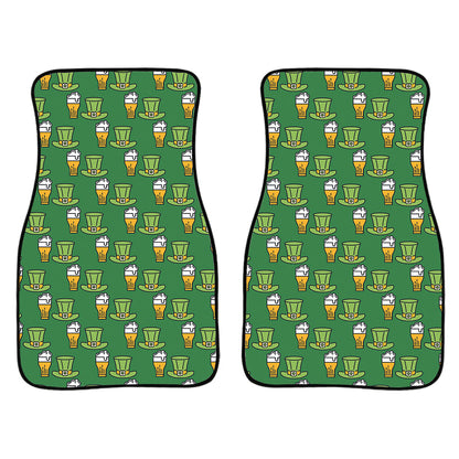 Cute Shamrock Saint Patrick'S Day Print Front And Back Car Floor Mats, Front Car Mat PO0366