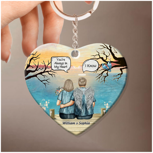 Personalized Still Talk About You Widow Young Couple Memorial Keychain KO0017