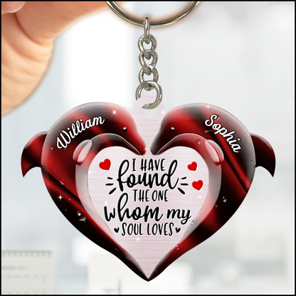 I Have Found The One Whom My Soul Loves Dolphin Couple Keychain, Perfect Gift for Couple Valentine's Day, KO0131