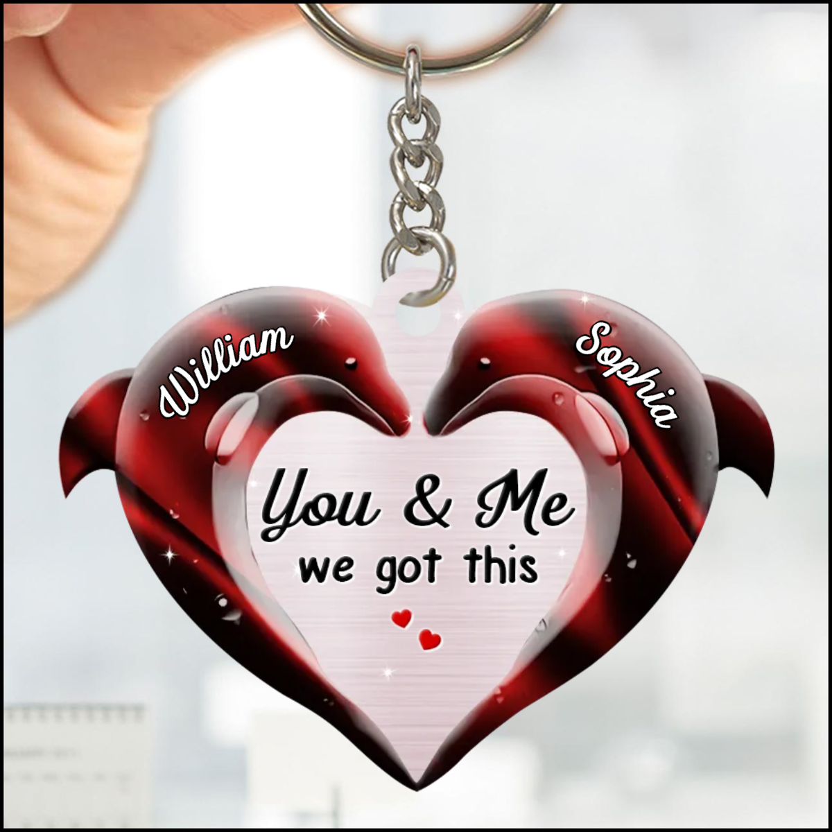 You and Me We Got It Dolphin Couple Keychain, Personalized Couple Keychain Gift KO0127