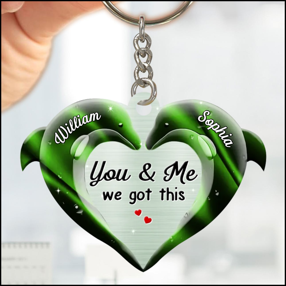 You and Me We Got It Dolphin Couple Keychain, Personalized Couple Keychain Gift KO0127