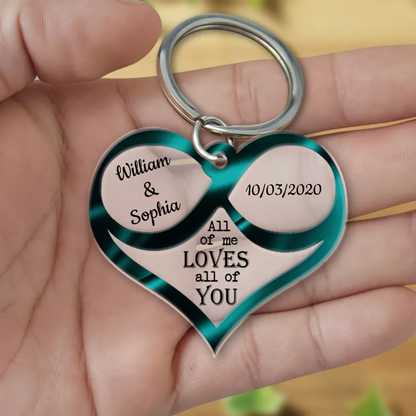 Valentine Gift for Couple, Multi Color Keychain, Personalized Acrylic Keychain, Idea Valentine Gift KO0094