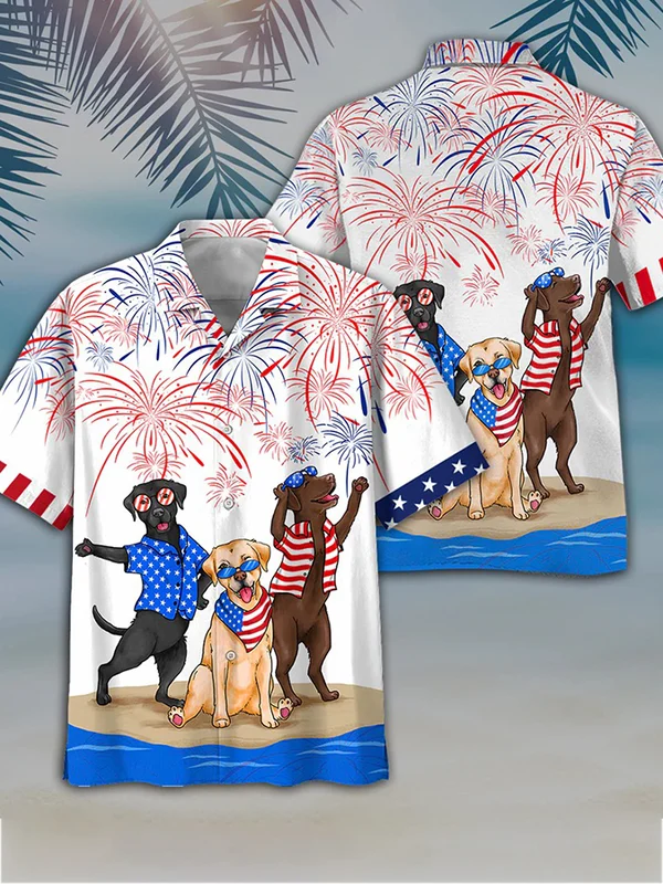 Men's Independence Day Is Coming Casual Hawaiian Shirt, USA Patriotic Hawaiian Shirt HO0726