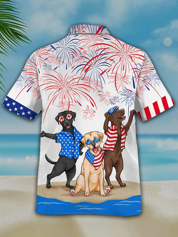 Men's Independence Day Is Coming Casual Hawaiian Shirt, USA Patriotic Hawaiian Shirt HO0726