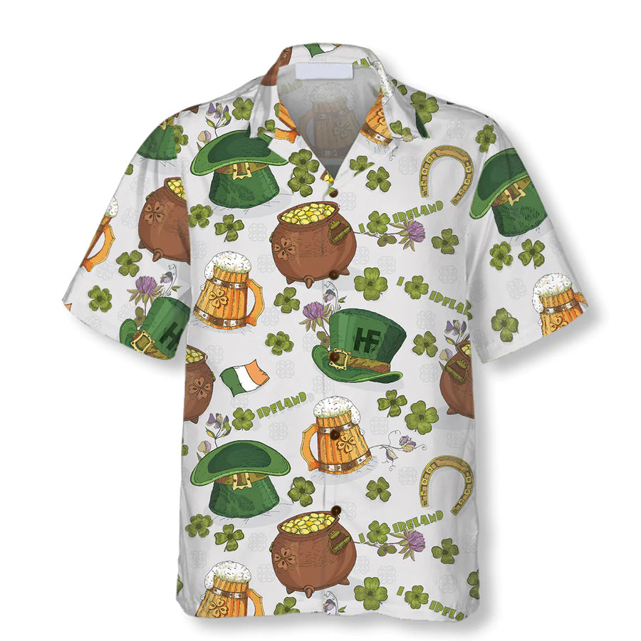 Happy Saint Patrick's Day Ireland Proud Pattern 2 Hawaiian Shirt PO0127