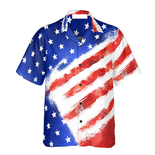 American Flag Hawaiin Shirt For Men, 4th of july Hawaiian Shirt HO3289