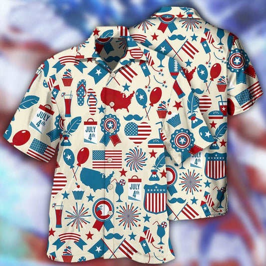 America Independence Day Fourth Of July Independence Day Symbols Hawaiian Shirt HO3294