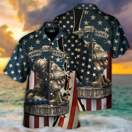 America Honoring Our Heroes Remember Their Sacrifice Hawaiian Shirt HO3296