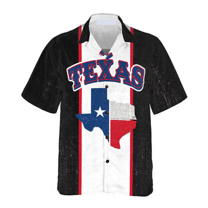 Patriotic Texas Map Hawaiian Shirt, Texas Flag Pattern State Of Texas Map Shirt, Proud Texas Shirt For Men HO0274