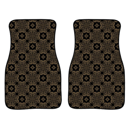 Gold Clover St. Patrick'S Day Print Front And Back Car Floor Mats, Front Car Mat PO0363