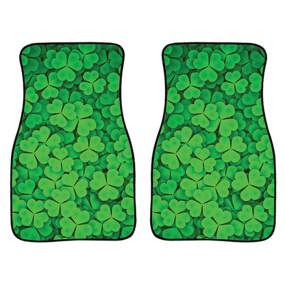 Green Clover St. Patrick'S Day Print Front And Back Car Floor Mats, Front Car Mat PO0361