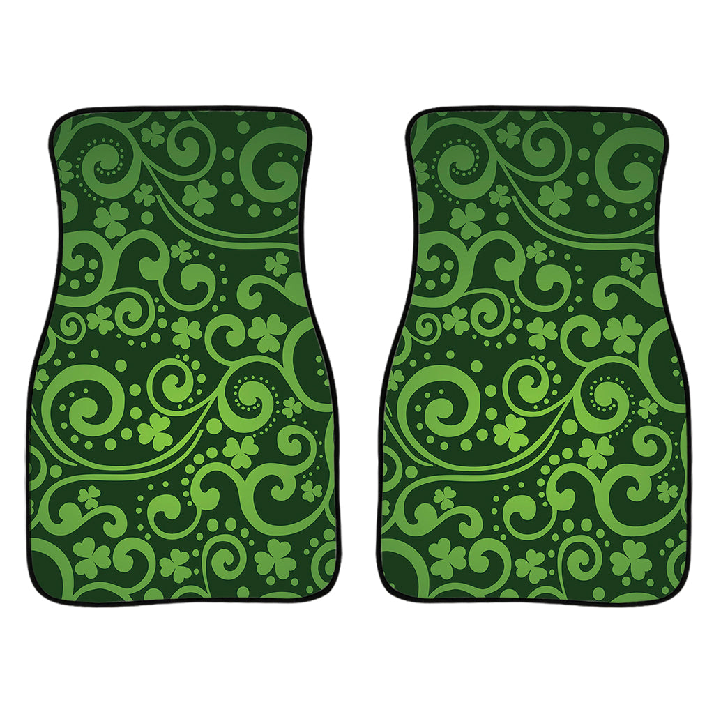 Green Irish Saint Patrick'S Day Print Front And Back Car Floor Mats, Front Car Mat PO0359